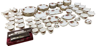 Lot 593 - ROYAL ALBERT; a quantity of tea and dinnerware...