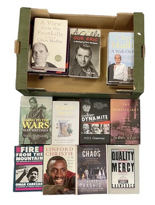 Lot 447 - A box of signed first edition books including...