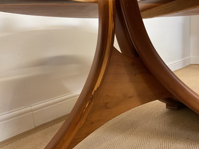 Lot 569 - JOHN BARNARD; a rare yew wood table, 'The...