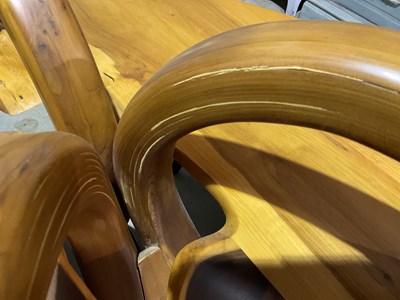 Lot 569 - JOHN BARNARD; a rare yew wood table, 'The...