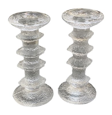 Lot 683 - IITTALA; a pair of Finnish art glass...