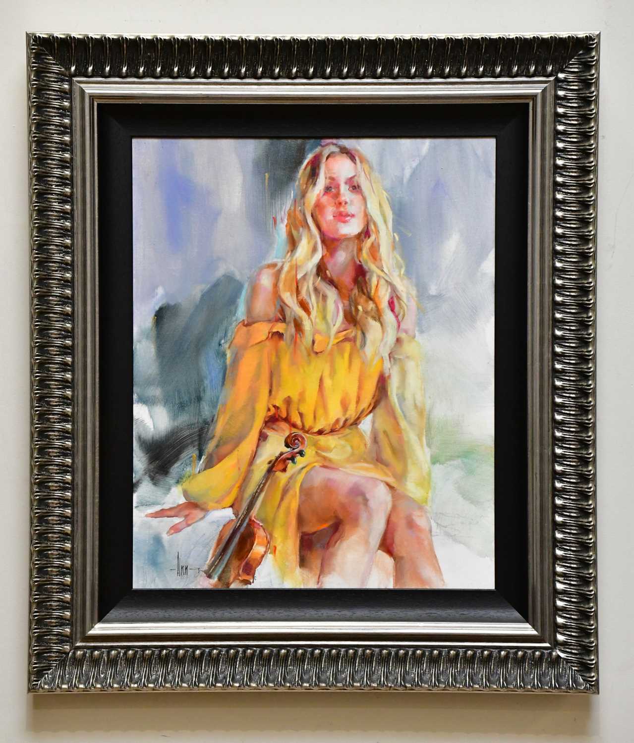 Lot 1803 - ANNA RAZUMOVSKAYA; oil on canvas, 'Overture I',...