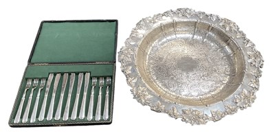 Lot 604 - BARKER ELLIS & CO; a large silver plated bowl,...