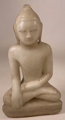 Lot 293 - An 18th/19th century carved Burmese alabaster...