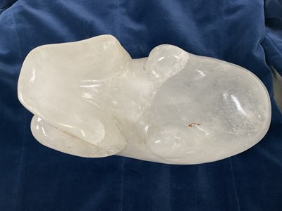 Lot 1017 - A South American crystal skull of elongated...