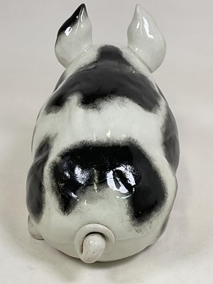 Lot 156 - WEMYSS; a very large black and white pig, with...