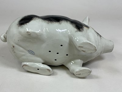 Lot 156 - WEMYSS; a very large black and white pig, with...