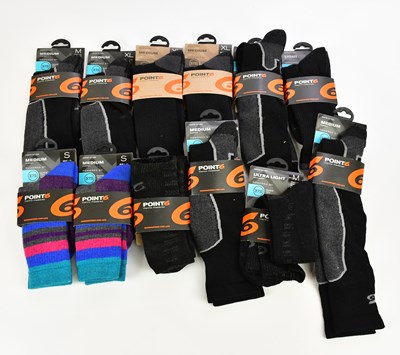 Lot 21 - POINT 6; twelve pairs of socks, sizes S, M and...