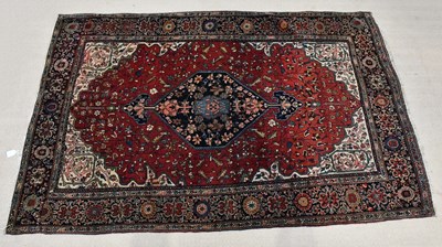 Lot 294 - A decorative rug in the Tabriz style, with...