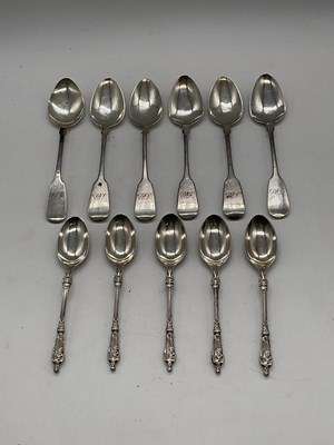 Lot 1488 - A set of six early Victorian hallmarked silver...