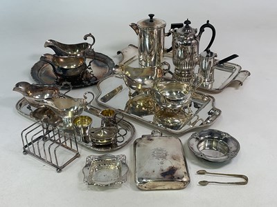 Lot 1415 - A quantity of plated ware including a Hukin &...