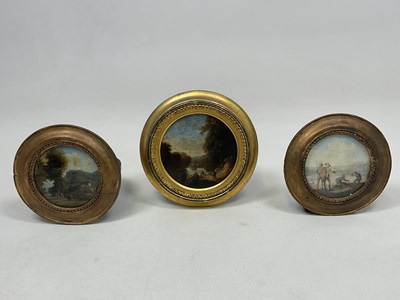 Lot 557 - 18TH CENTURY ENGLISH SCHOOL; oil on circular...