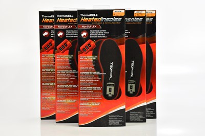 Lot 30 - THERMACELL; five boxed heated insoles, size M (5)