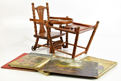 Lot 347 - A 19th century metamorphic highchair, and a...