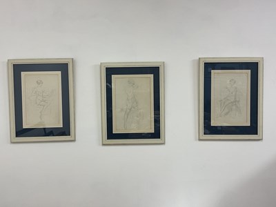 Lot 527 - UNATTRIBUTED; a set of three 1920s pencil...