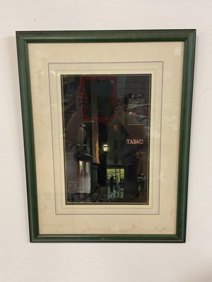 Lot 529 - UNATTRIBUTED; watercolour, French street scene...