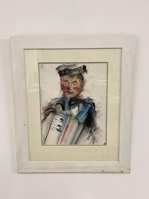 Lot 534 - FINLAY PURVIS; coloured chalks, '1990 Sailor...