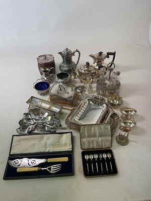 Lot 1418 - A quantity of silver plated items, including...