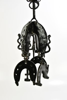 Lot 348 - A blacksmith forged wind chime from Chirk...