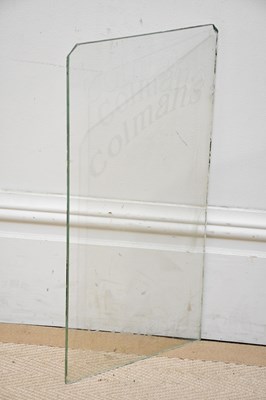 Lot 349 - A Colman's Mustard etched glass panel, 50 x 24cm.