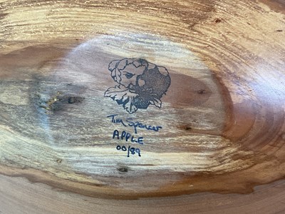 Lot 160 - TIM SPENCER; a large turned and polished apple...