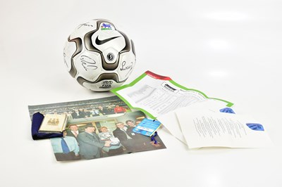 Lot 1102 - MANCHESTER CITY; a signed 2004 ball and signed...