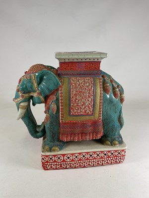 Lot 308 - A Chinese stoneware elephant plant stand,...