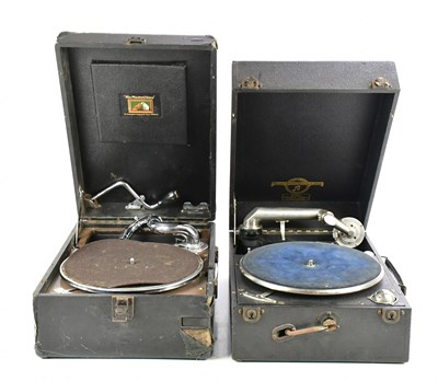 Lot 1156 - COLUMBIA; a portable gramophone and a further...