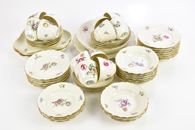 Lot 799 - ROYAL COPENHAGEN; a floral part tea service...