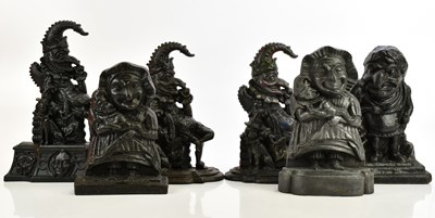 Lot 535 - Six Victorian and later doorstops modelled as...