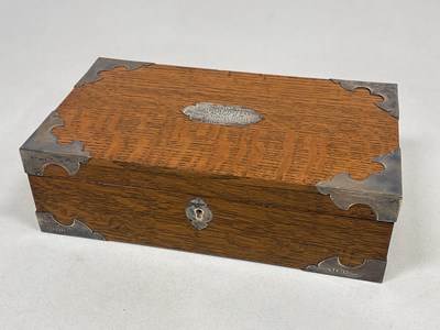 Lot 1499 - A large late Victorian oak and silver mounted...