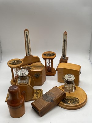 Lot 24 - MAUCHLINE WARE; ten items including a novelty...