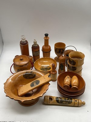 Lot 28 - MAUCHLINE WARE; twenty-one small pieces...