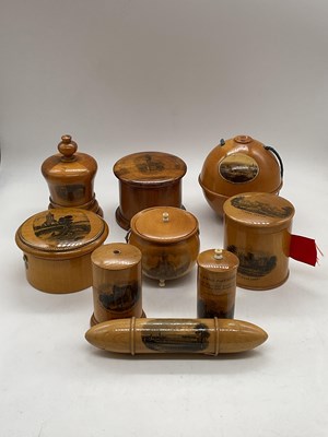 Lot 39 - MAUCHLINE WARE; eight small items including...