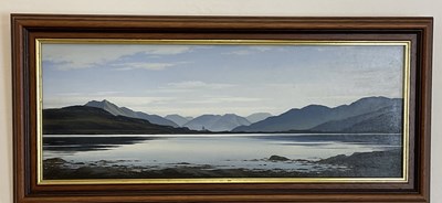 Lot 552 - IAN S JOHNSTONE; oil on board, 'Isleornsay,...