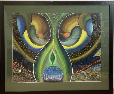 Lot 1040 - WILLIAM ILERENA; contemporary acrylic,...