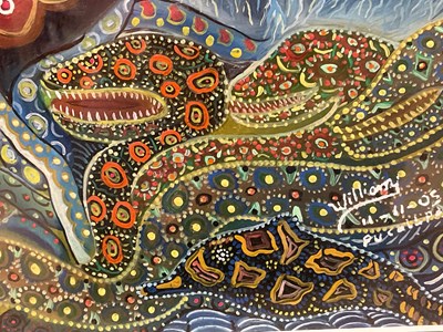 Lot 1040 - WILLIAM ILERENA; contemporary acrylic,...