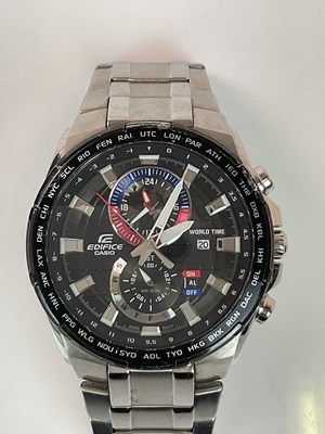 Lot 1371 - CASIO; an Edifice World Time gentleman's...