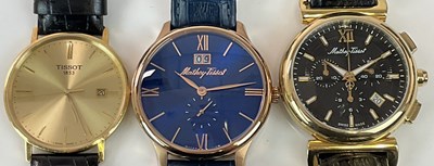 Lot 1368 - MATHEY-TISSOT; a gentleman's gold plated...