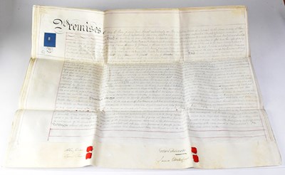 Lot 698 - Four indentures on vellum, dated 28th December...