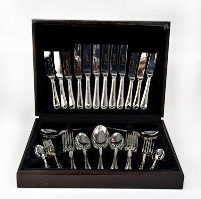 Lot 714 - A six place setting canteen of silver-plated...