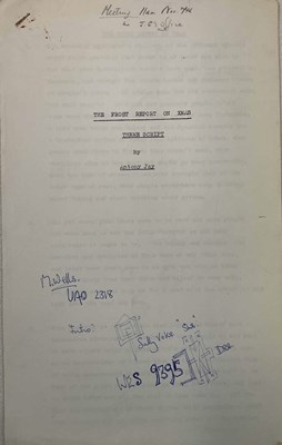 Lot 1891 - JOHN CLEESE 'THE FROST REPORT ON XMAS'; his...