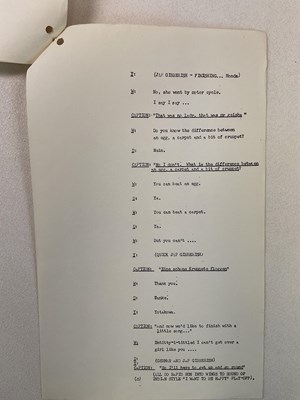 Lot 1893 - JOHN CLEESE, 'SUNDAY NIGHT AT THE UNITED...