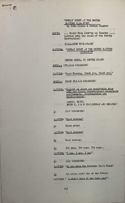 Lot 1893 - JOHN CLEESE, 'SUNDAY NIGHT AT THE UNITED...