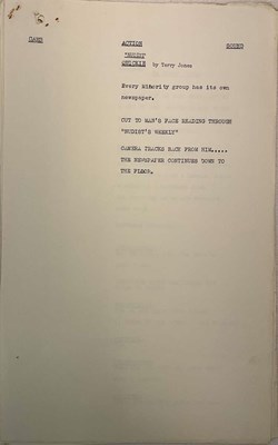 Lot 1897 - JOHN CLEESE; three short scripts written by...