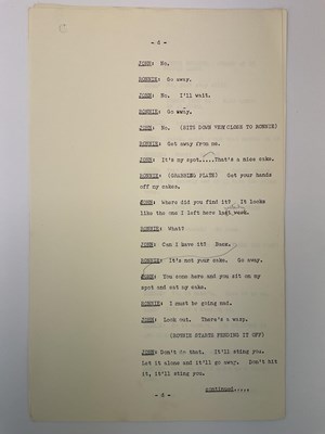 Lot 1902 - JOHN CLEESE; his personal six page script,...
