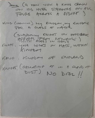 Lot 1912 - JOHN CLEESE; a single handwritten sheet...