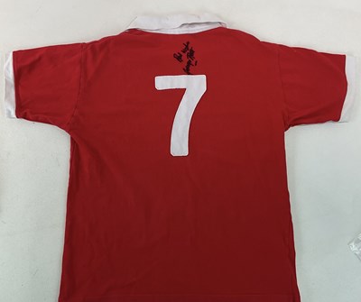 Lot 1957 - GEORGE BEST; a replica short sleeve football...