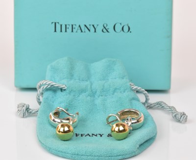 Lot 1308 - TIFFANY & CO; a pair of sterling silver and...