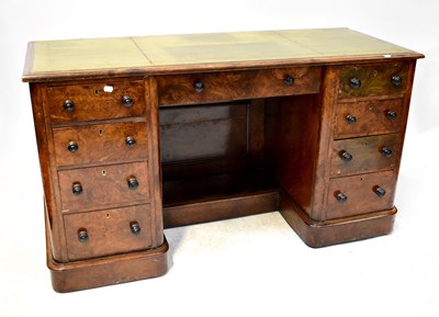 Lot 66 - An early 20th century mahogany framed kneehole desk